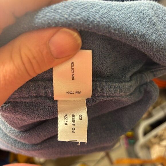 Orvis Mens Blue Cotton Long Sleeve Pullover Fishing Pocket Sweatshirt M EUC - Picture 5 of 5